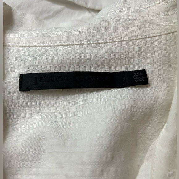 JENNI KAYNE The Beach Shirt Dress White Cotton Blend Button Down XXL - Picture 7 of 14